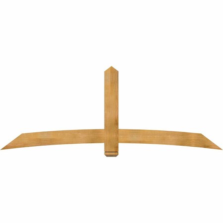 Ekena Millwork Bellingham Rough Sawn Timber Gable Bracket, Western Red Cedar, 96"W x 36"H x 2"D x 6"F, 9/12 Pitch GBW096X36X0206BEL00RWR